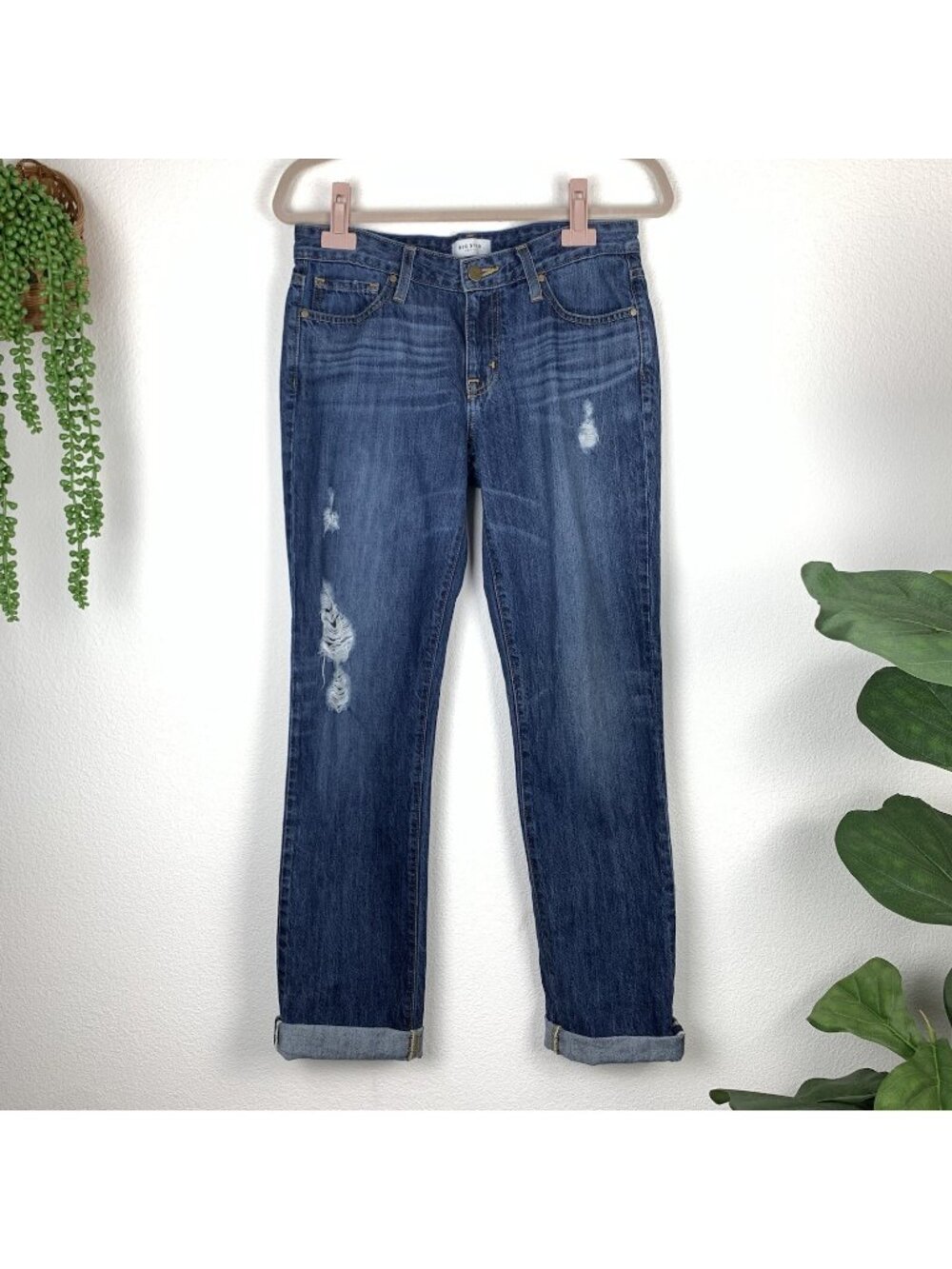 ✨3/$30 Big Star Women's Size 26 '14 Kate Straight' Leg Denim Jeans Distressed